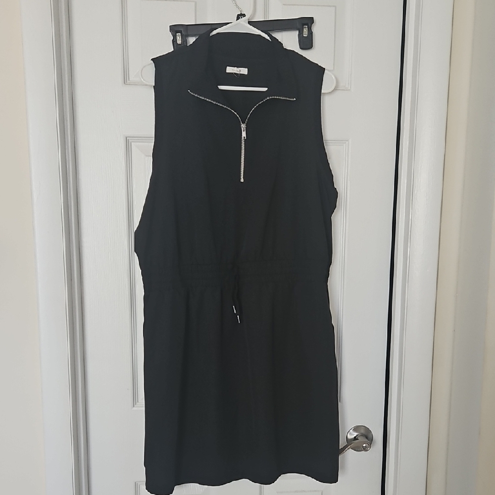 Maurices Black Zip-Front Mini Dress